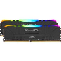 Crucial Ballistix RGB 16GB (2 x 8GB) DDR4-3600 PC4-28800 CL16 Dual Channel Desktop Memory Kit BL2K8G36C16U4BL - Black